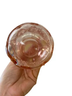 Ensemble de 3 bouteilles vintage en verre rosé avec bouchons