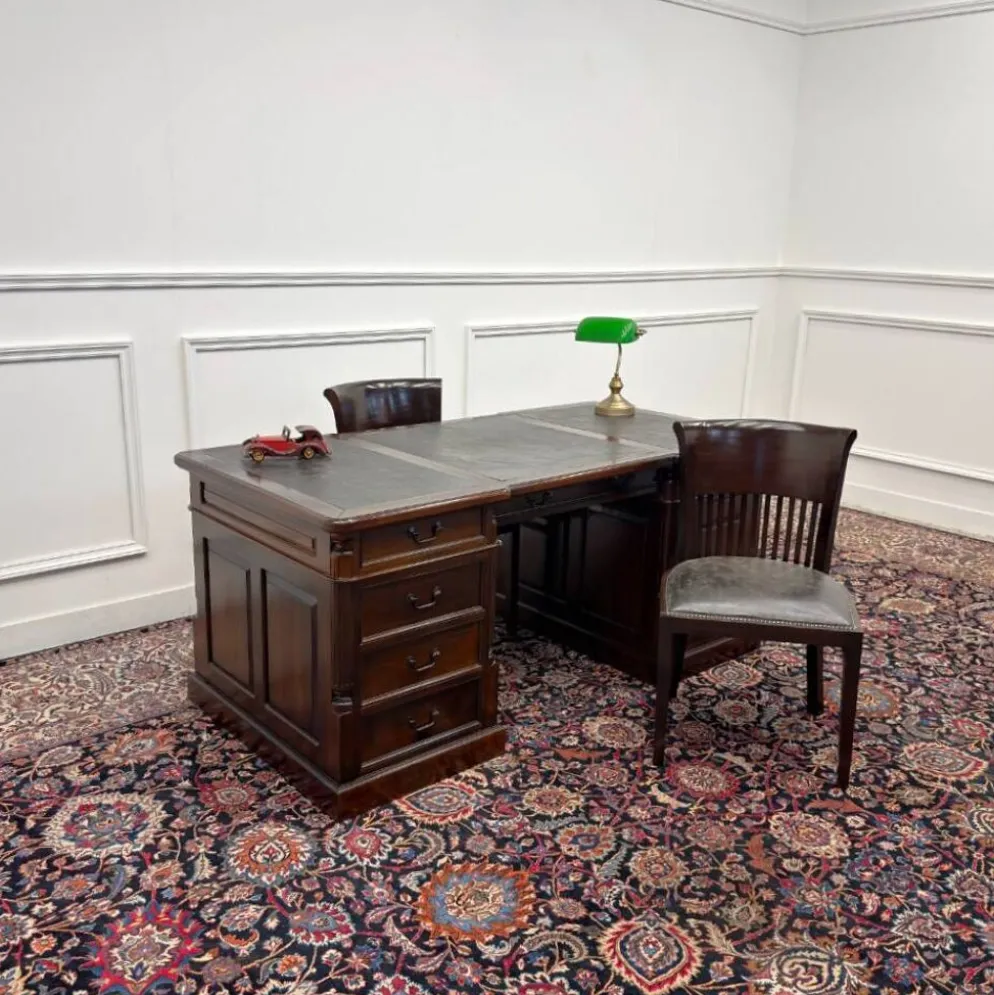 Ensemble de bureau anglais classique avec chaises de bureau