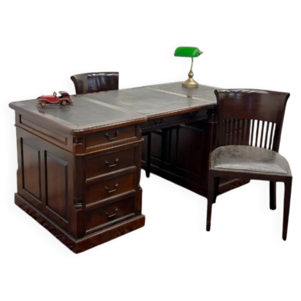 Ensemble de bureau anglais classique avec chaises de bureau