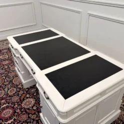 Ensemble de bureau blanc classique avec chaise de bureau