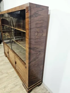 Ensemble de bureau exécutif monumental / Art Déco / Noyer / Années 1940.