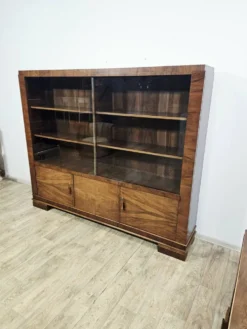 Ensemble de bureau exécutif monumental / Art Déco / Noyer / Années 1940.