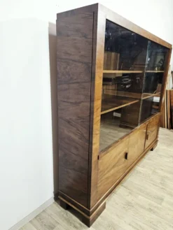 Ensemble de bureau exécutif monumental / Art Déco / Noyer / Années 1940.