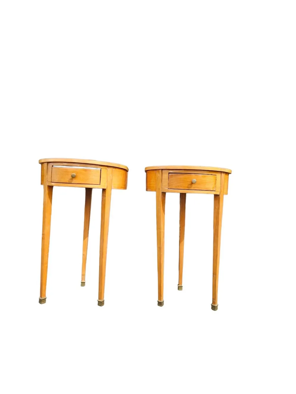 Ensemble de chaises en bois de cerisier / Biedermeier / tables d'appoint / table console tripot.