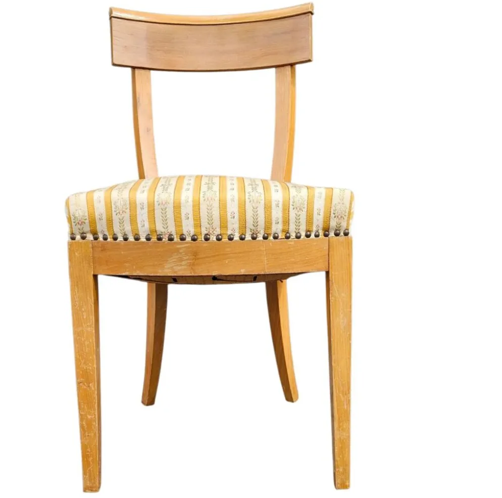 Ensemble de chaises en bois de cerisier / Biedermeier / tables d'appoint / table console tripot.