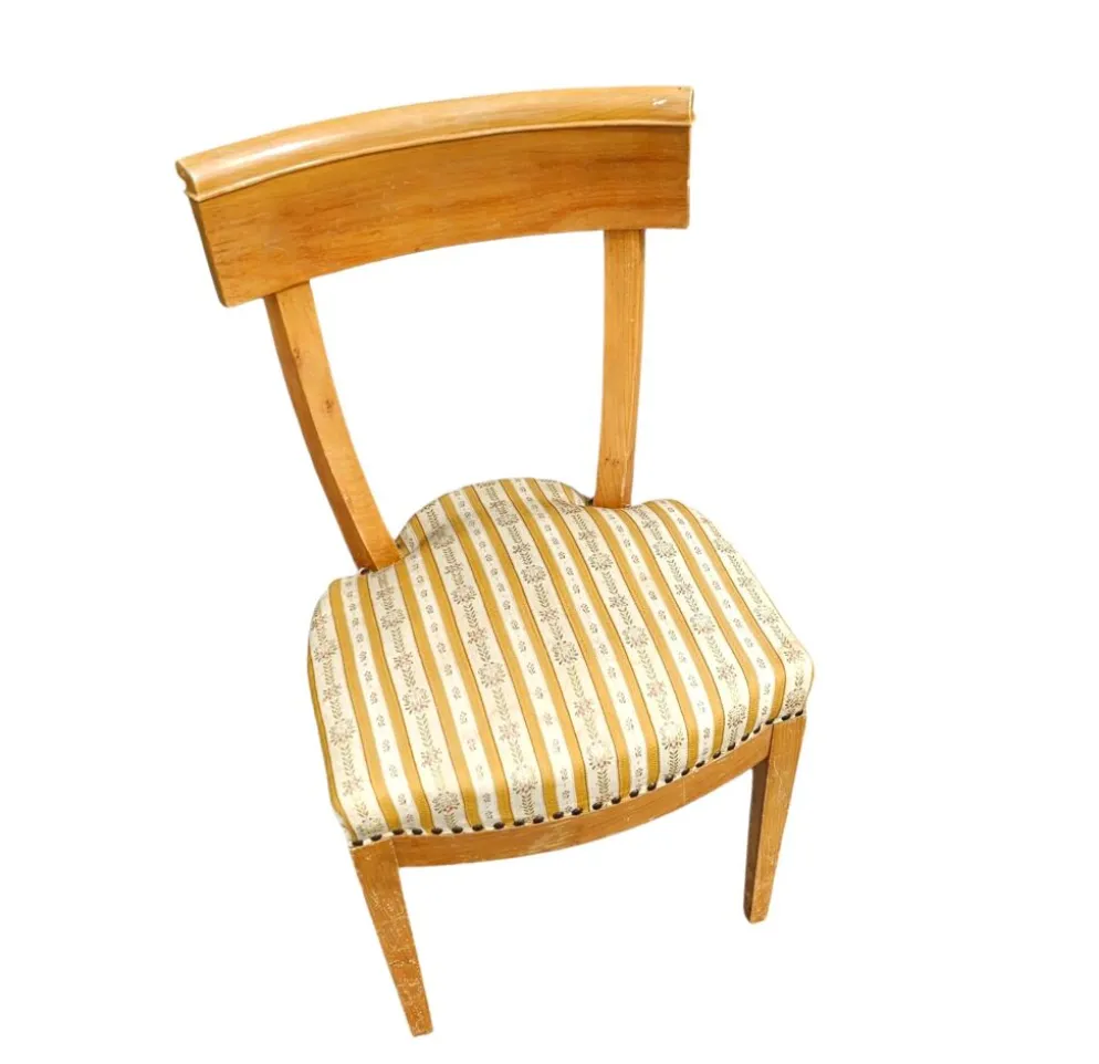Ensemble de chaises en bois de cerisier / Biedermeier / tables d'appoint / table console tripot.
