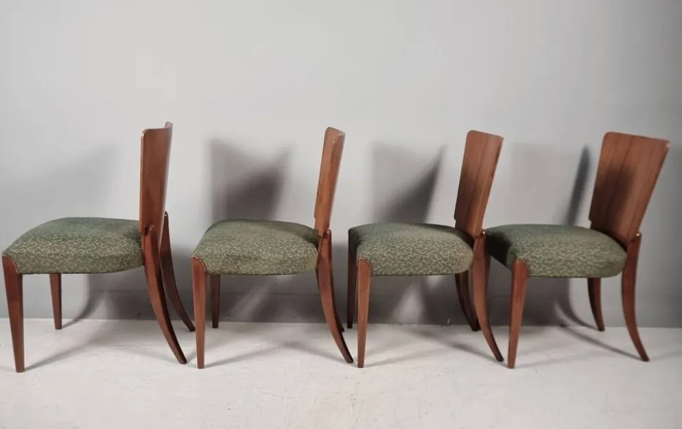 Ensemble de chaises et table par Jindřich Halabala pour Up Zavody, années 1940.