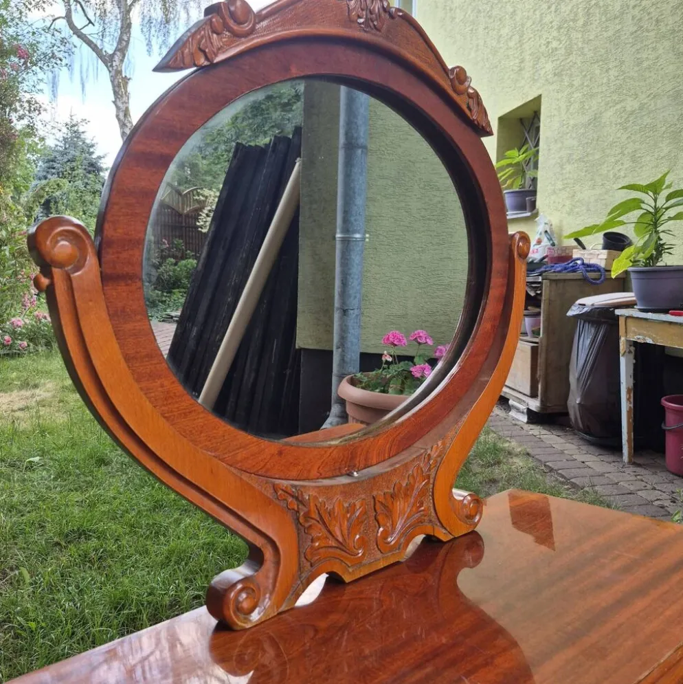 Ensemble de chambre à coucher complet de style Louis XV en 4 pièces - Coiffeuse, tables de nuit, tabouret -