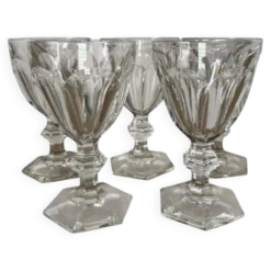 Ensemble de cinq verres à eau Baccarat Harcourt, 15,1 cm