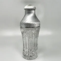 Ensemble de cocktails en cristal taillé et métal brossé des années 1960 par Arir.