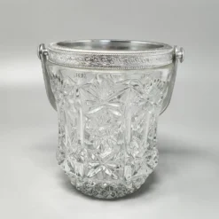 Ensemble de cocktails en cristal taillé et métal brossé des années 1960 par Arir.