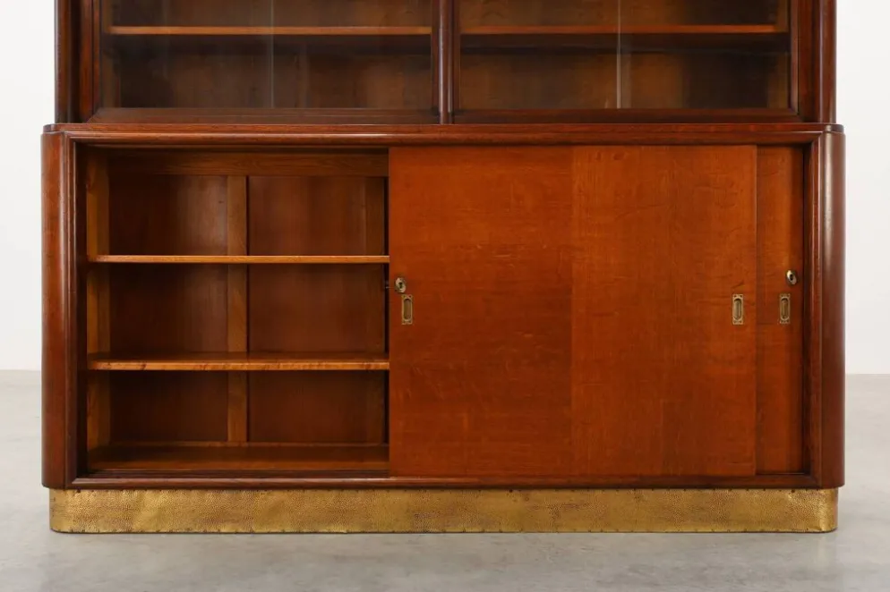 Ensemble de 2 comptoirs Art Déco et 1 cabinet attribué à De Coene, Belgique, 19