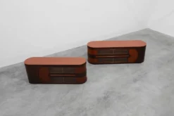 Ensemble de 2 comptoirs Art Déco et 1 cabinet attribué à De Coene, Belgique, 19