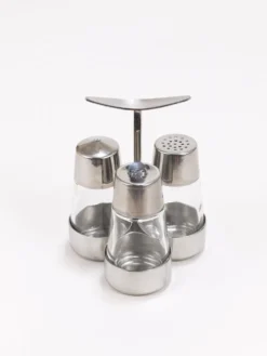 Ensemble de condiments Marianne Denzel sel et poivre, Berndorf, Autriche, années 1960
