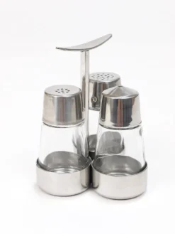 Ensemble de condiments Marianne Denzel sel et poivre, Berndorf, Autriche, années 1960