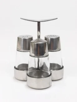 Ensemble de condiments Marianne Denzel sel et poivre, Berndorf, Autriche, années 1960