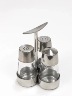 Ensemble de condiments Marianne Denzel sel et poivre, Berndorf, Autriche, années 1960