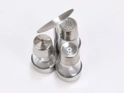 Ensemble de condiments Marianne Denzel sel et poivre, Berndorf, Autriche, années 1960