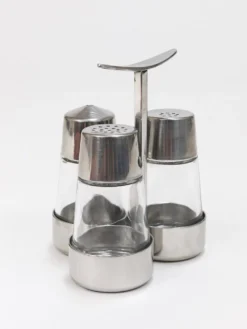 Ensemble de condiments Marianne Denzel sel et poivre, Berndorf, Autriche, années 1960