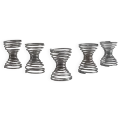 Ensemble de 5 coquetiers vintage postmodernes décor spirale style Memphis
