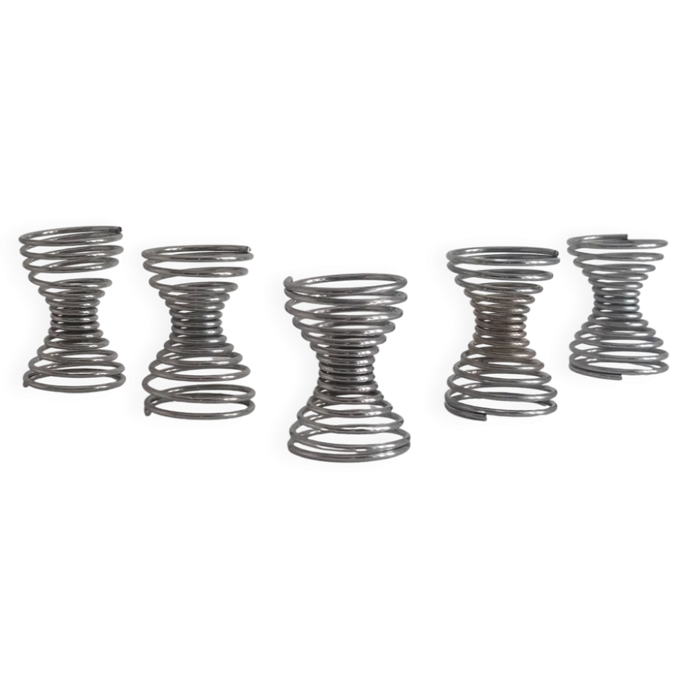 Ensemble de 5 coquetiers vintage postmodernes décor spirale style Memphis