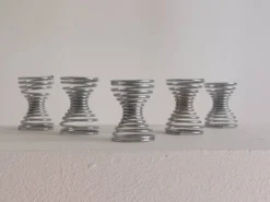 Ensemble de 5 coquetiers vintage postmodernes décor spirale style Memphis