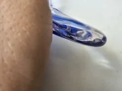 Ensemble de 2 coupelles en verre bleues dans le gout de Murano - Fait Main