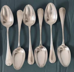Ensemble de couverts antique Christofle Marot Bérain – Métal plaqué argent – 35 pièces pour 6 personnes