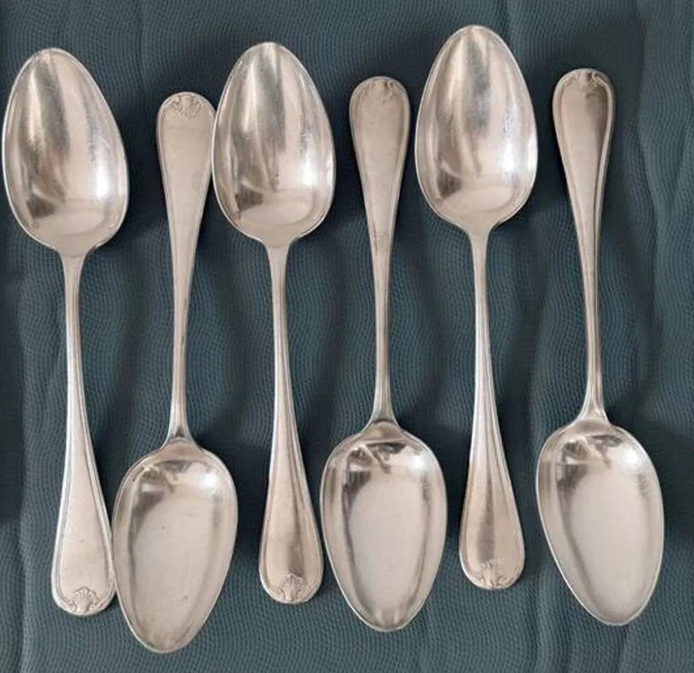 Ensemble de couverts antique Christofle Marot Bérain – Métal plaqué argent – 35 pièces pour 6 personnes