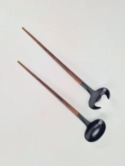 Ensemble de couverts à salade en teck de style mid-century moderne, années 1960, ensemble de 2.