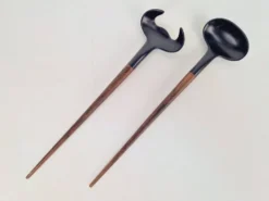 Ensemble de couverts à salade en teck de style mid-century moderne, années 1960, ensemble de 2.