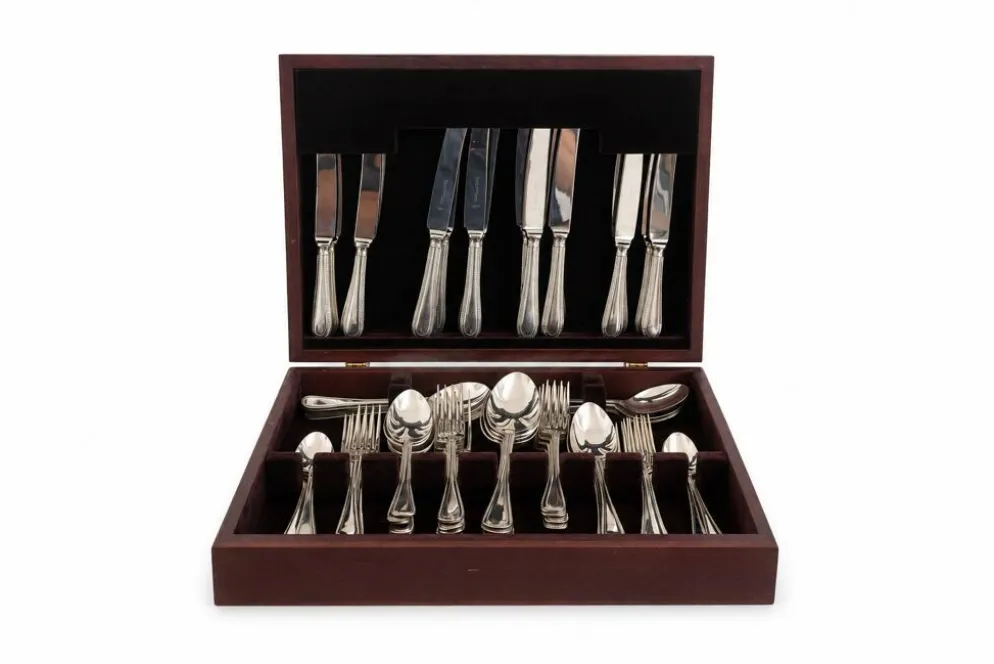 Ensemble de couverts vintage élégant Francis Greaves & Sons Sheffield de 60 pièces – Ori