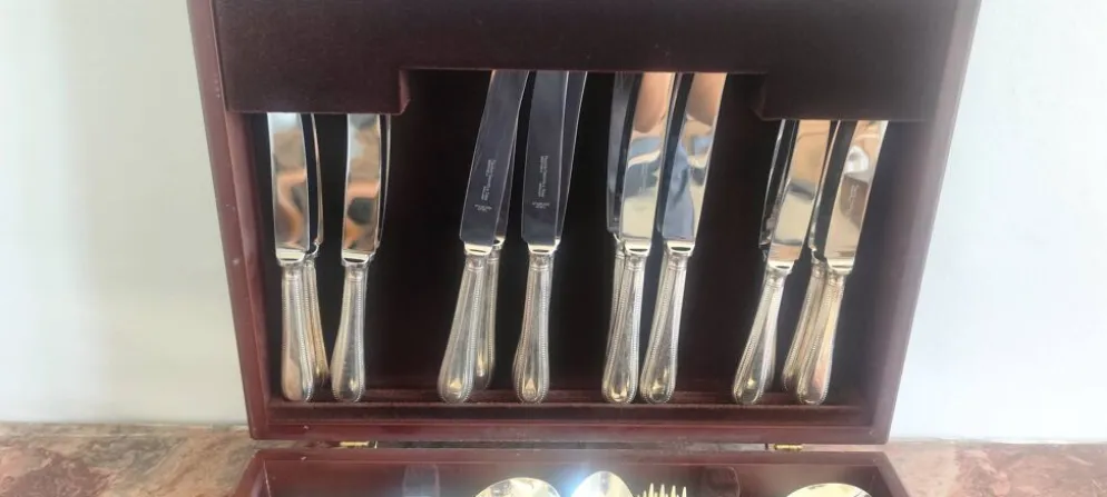 Ensemble de couverts vintage élégant Francis Greaves & Sons Sheffield de 60 pièces – Ori