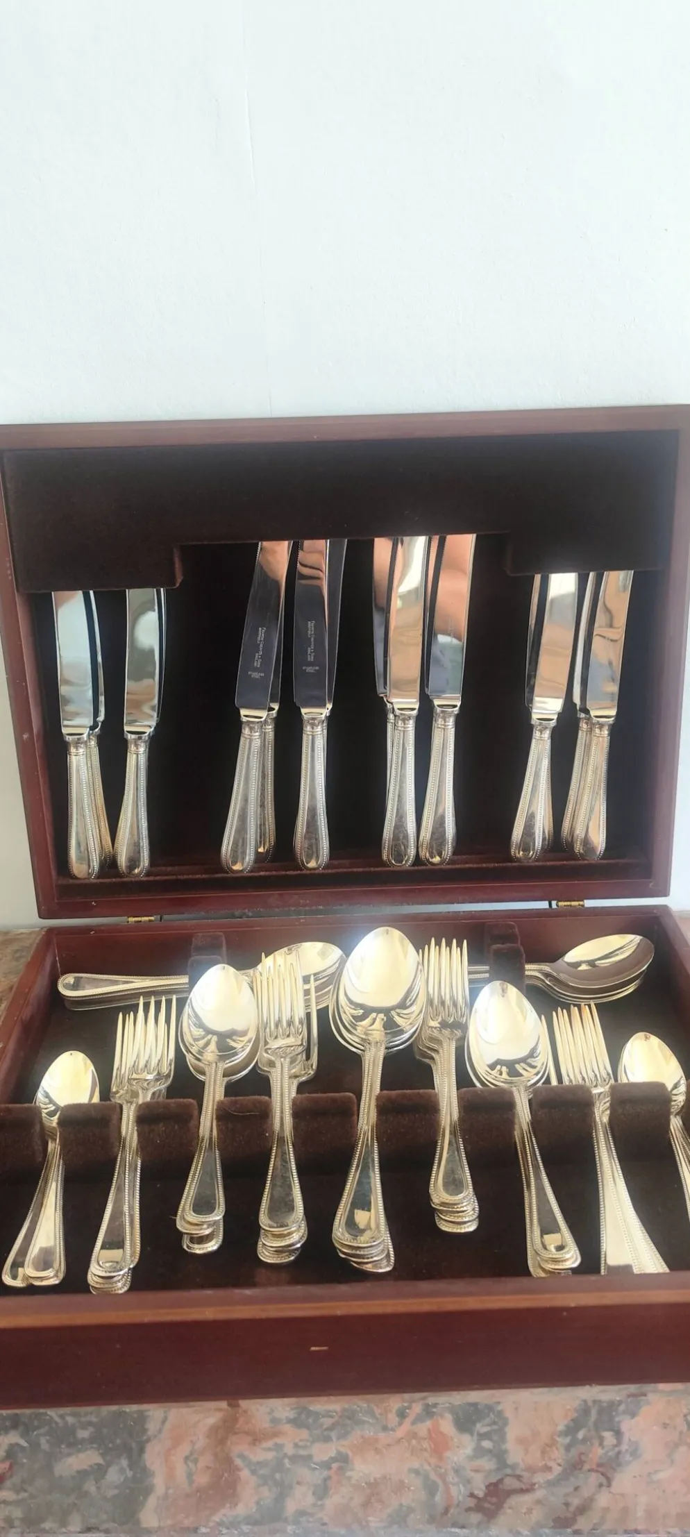 Ensemble de couverts vintage élégant Francis Greaves & Sons Sheffield de 60 pièces – Ori