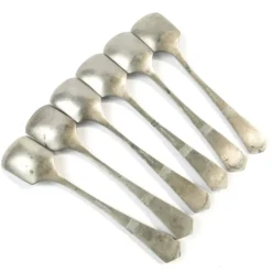 Ensemble de cuillères à glace, métal blanc argenté, Allemagne, années 1930