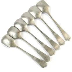 Ensemble de cuillères à glace, métal blanc argenté, Allemagne, années 1930