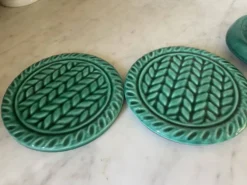 Ensemble de 3 dessous de plat en céramique de Vallauris