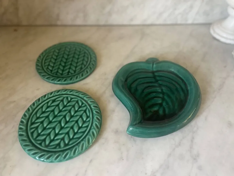 Ensemble de 3 dessous de plat en céramique de Vallauris