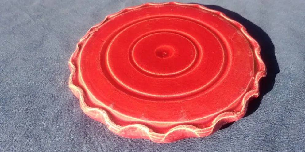 Ensemble de dessous de plat et deux dessous de bouteille Vallauris Grandjean-Jourdan années 50-60