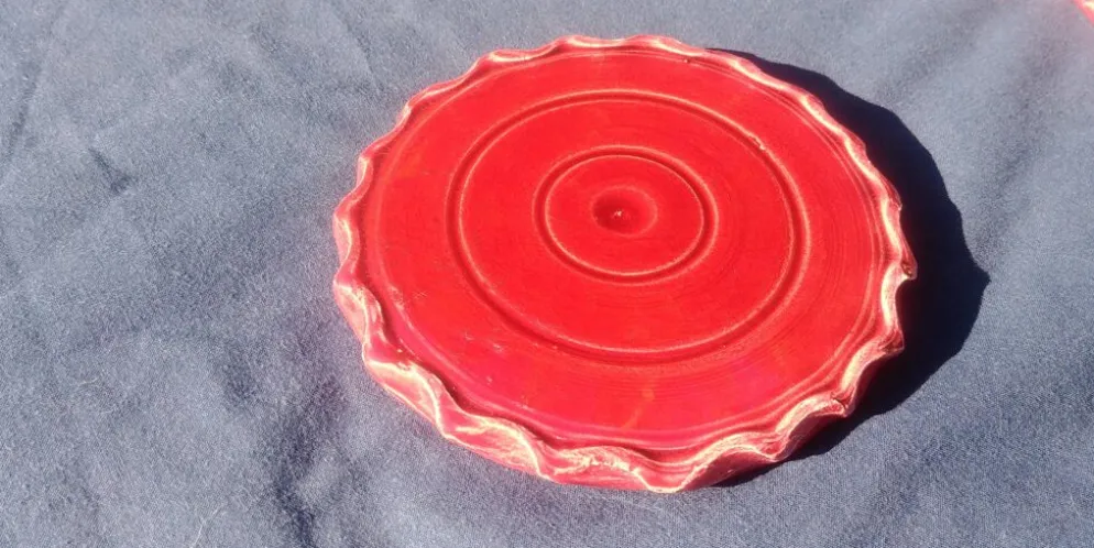 Ensemble de dessous de plat et deux dessous de bouteille Vallauris Grandjean-Jourdan années 50-60