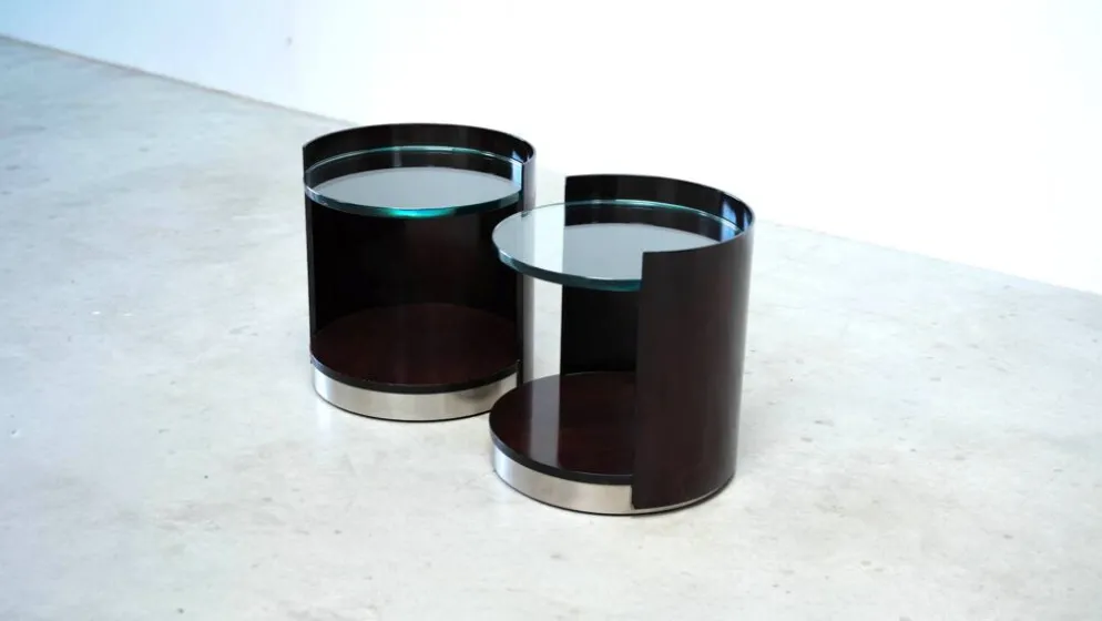 Ensemble de deux tables de chevet par Gianni Moscatelli pour Formanova