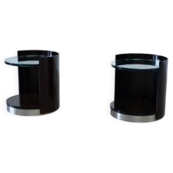 Ensemble de deux tables de chevet par Gianni Moscatelli pour Formanova