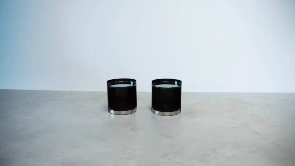 Ensemble de deux tables de chevet par Gianni Moscatelli pour Formanova