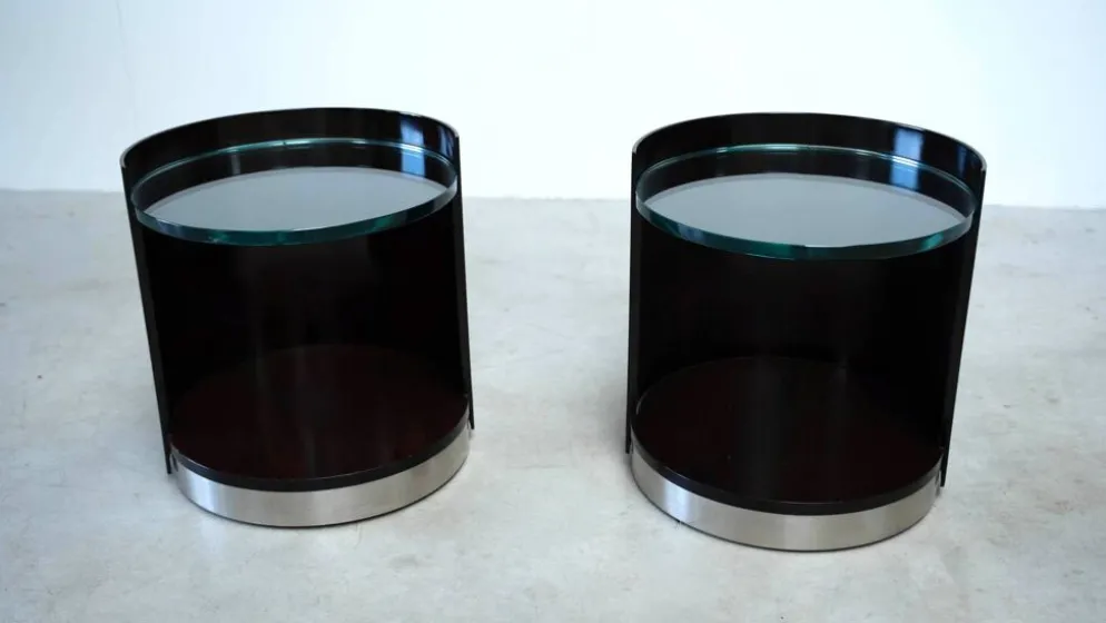 Ensemble de deux tables de chevet par Gianni Moscatelli pour Formanova
