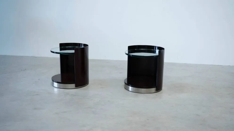 Ensemble de deux tables de chevet par Gianni Moscatelli pour Formanova