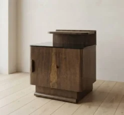 Ensemble de deux tables de nuit par Jindřich Halabala pour UP Závody, années 1940, Tchécoslovaquie, 55 x 45 x 38 cm