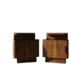Ensemble de deux tables de nuit par Jindřich Halabala pour UP Závody, années 1940, Tchécoslovaquie, 55 x 45 x 38 cm