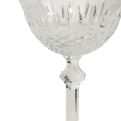 Ensemble de 7 flûtes à champagne en cristal Fidenza de style Régence