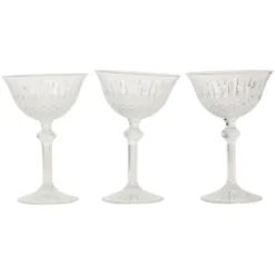Ensemble de 7 flûtes à champagne en cristal Fidenza de style Régence