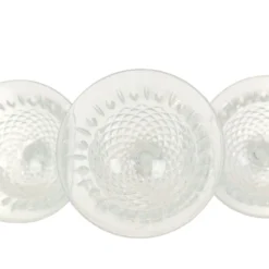 Ensemble de 7 flûtes à champagne en cristal Fidenza de style Régence